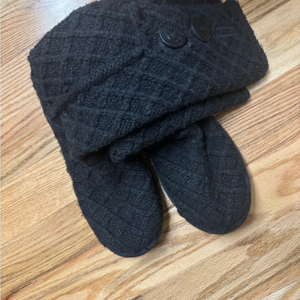 Black knit UGG boots size 8